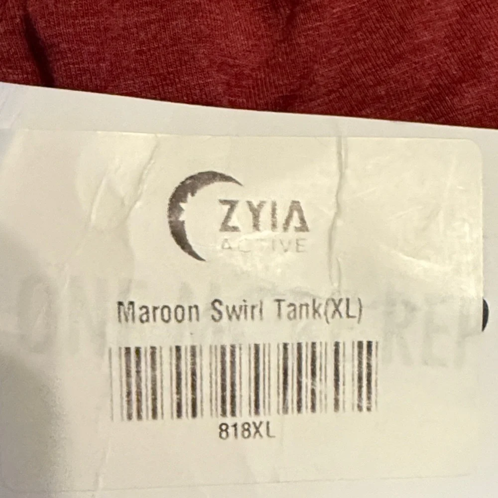 ZYIA Women's Burgundy Twist Tank Top - Picture 4 of 8